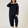 Tops & Bottoms Beyond Nine | Huxley Cotton Jersey Top Black