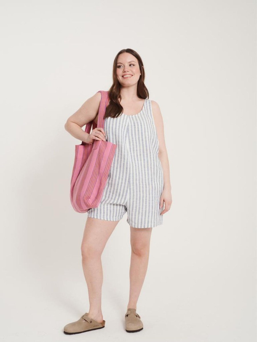 Nightwear & Accessories Beyond Nine | Billie Bag Pink Stripe