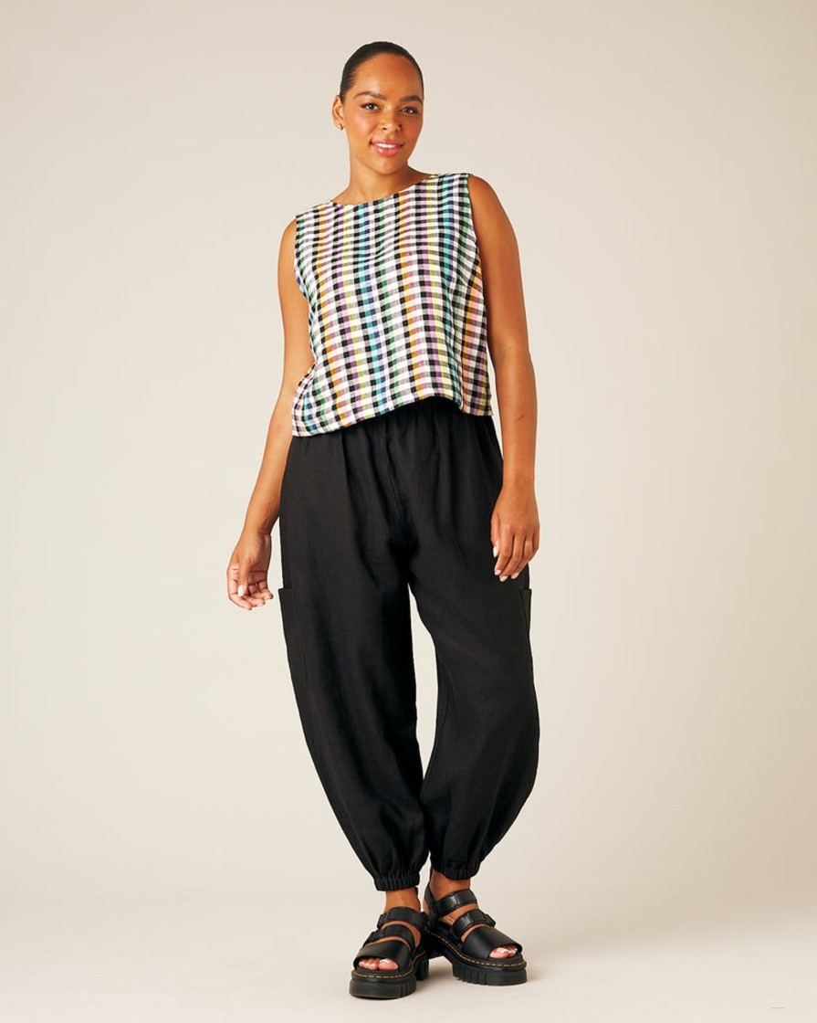 Tops & Bottoms Beyond Nine | Yoli Linen Trousers Black