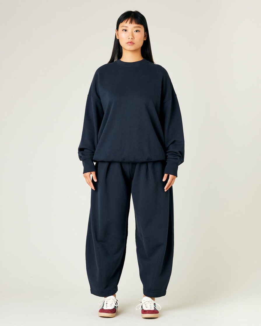 Tops & Bottoms Beyond Nine | Riley Organic Cotton Jumper Navy