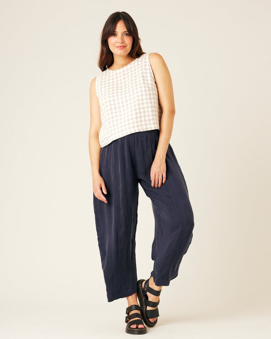 Tops & Bottoms Beyond Nine | Mabel Cupro Trouser Navy