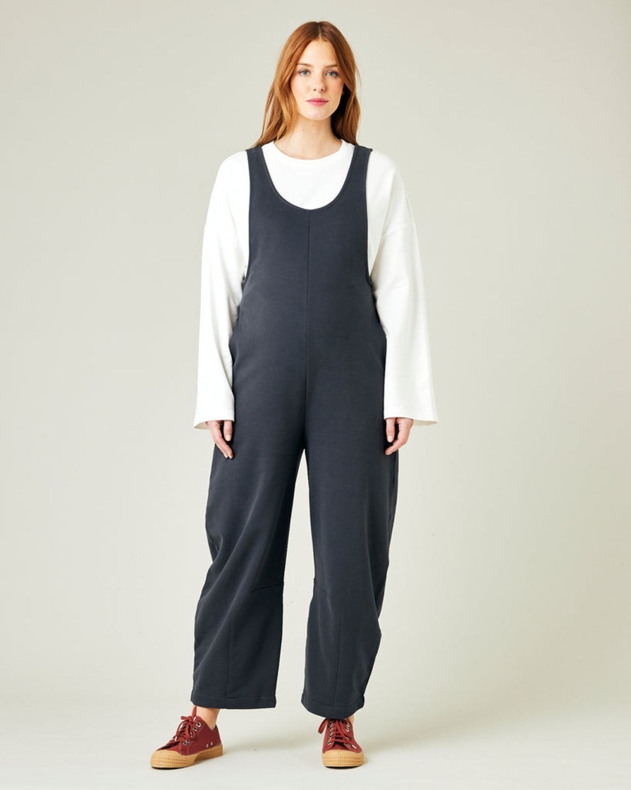 Jumpsuits & Dresses Beyond Nine | Clover Organic Cotton Jersey Jumpsuit Slate