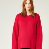 Tops & Bottoms Beyond Nine | Avery Knitted Cotton Jumper Ruby