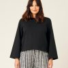 Tops & Bottoms Beyond Nine | Wren Cotton Jersey Top Black