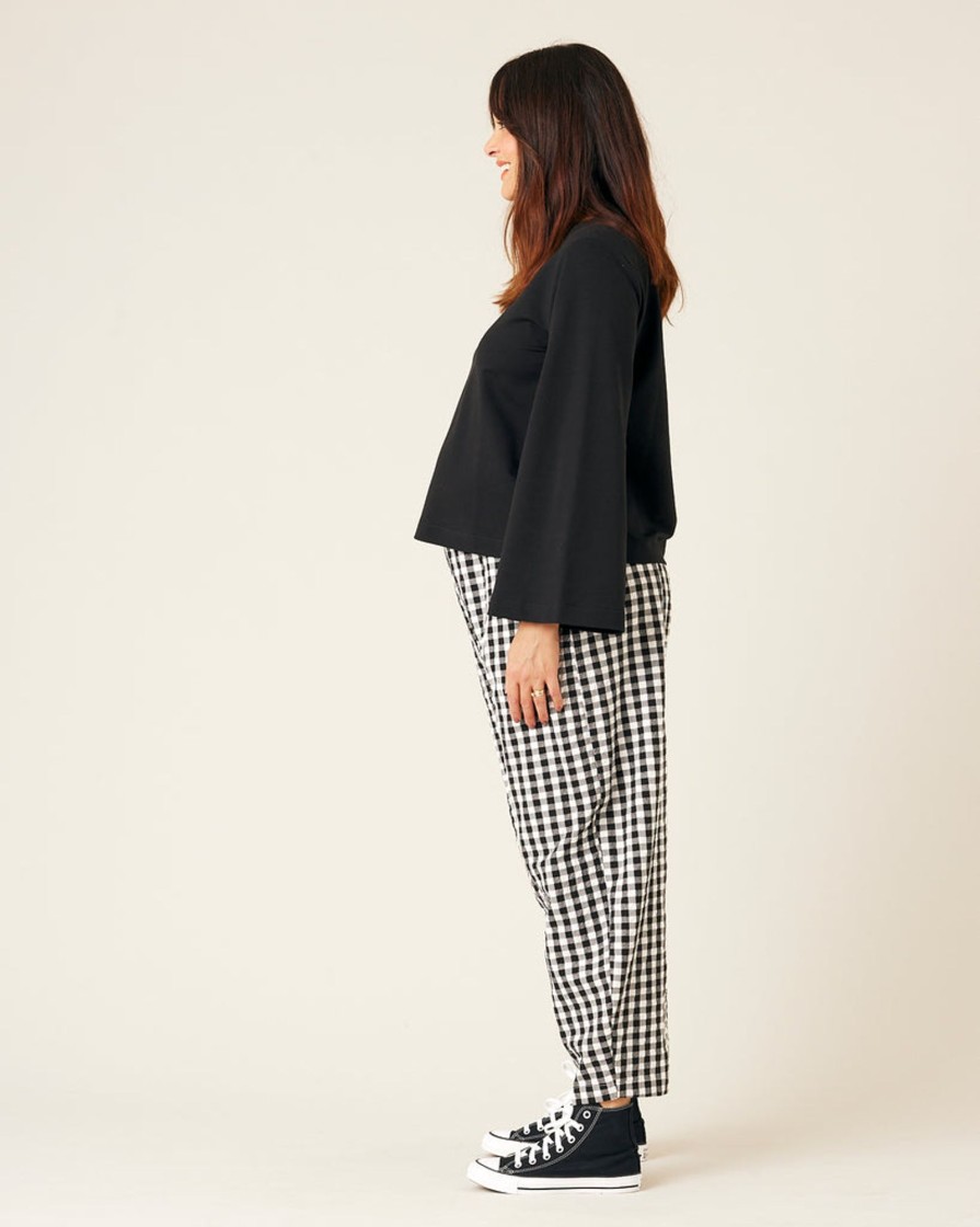 Tops & Bottoms Beyond Nine | Wren Cotton Jersey Top Black