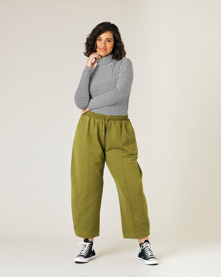 Tops & Bottoms Beyond Nine | Jenny Fleece Jersey Trousers Avocado