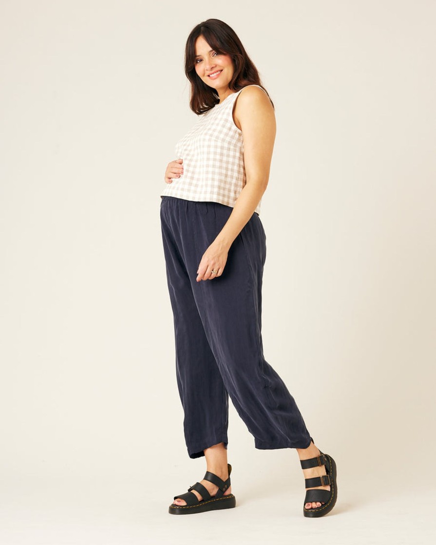 Tops & Bottoms Beyond Nine | Mabel Cupro Trouser Navy