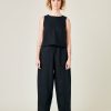 Tops & Bottoms Beyond Nine | Huxley Linen Trousers Black