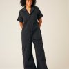 Jumpsuits & Dresses Beyond Nine | Charlie Denim Jumpsuit Washed Black