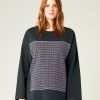 Tops & Bottoms Beyond Nine | Huxley Printed Cotton Jersey Top Slate