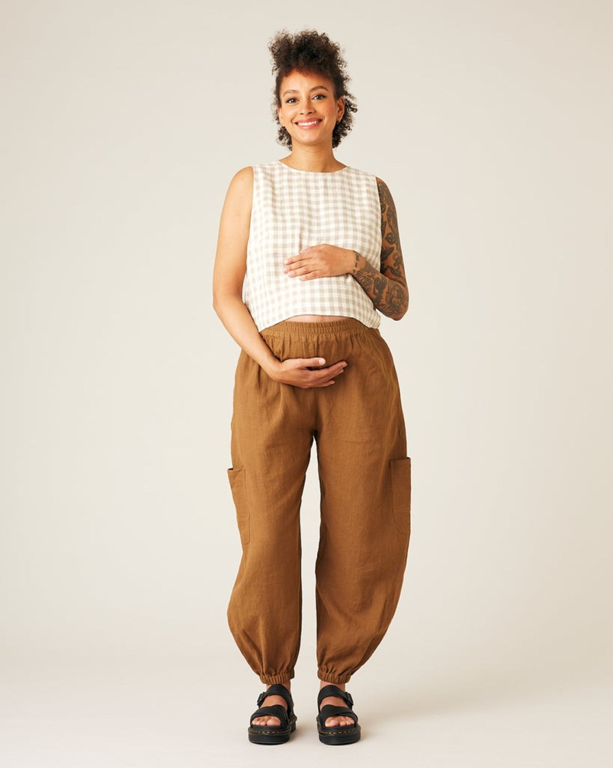 Tops & Bottoms Beyond Nine | Yoli Linen Trousers Bronze