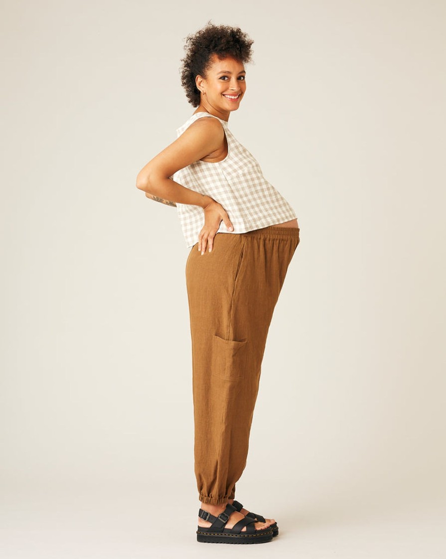 Tops & Bottoms Beyond Nine | Yoli Linen Trousers Bronze