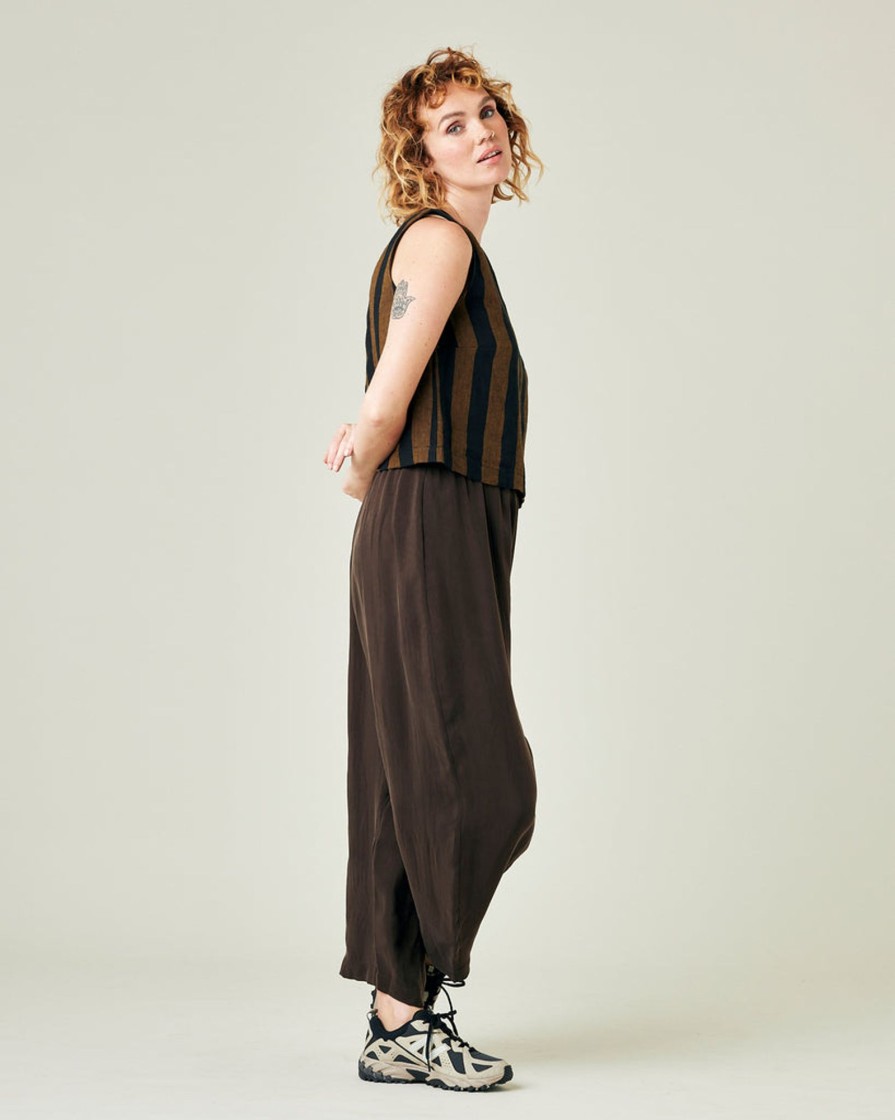 Tops & Bottoms Beyond Nine | Mabel Cupro Trousers Espresso