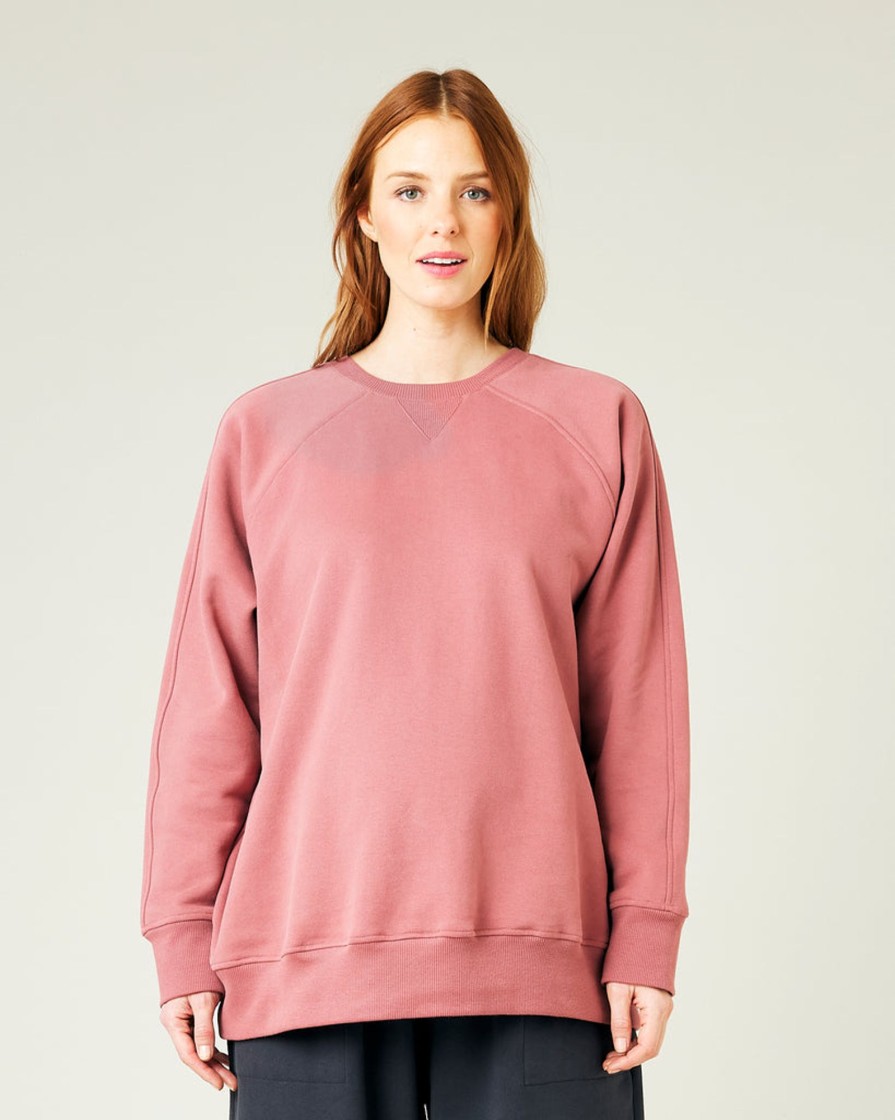 Tops & Bottoms Beyond Nine | Hugh Fleece Jersey Jumper 2.0 Dusty Pink