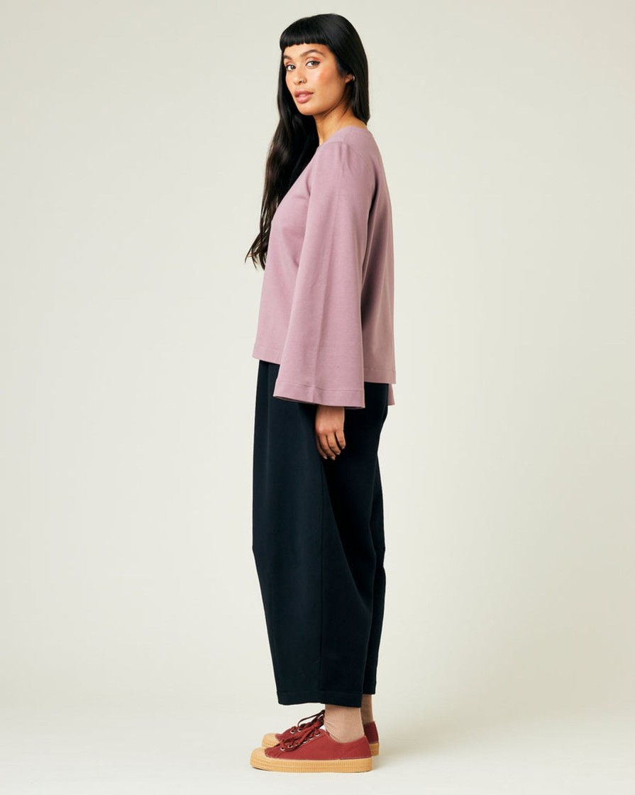 Tops & Bottoms Beyond Nine | Daisy Organic Cotton Jersey Trousers Black