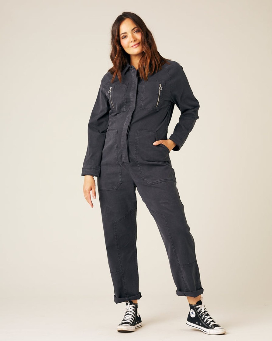 Jumpsuits & Dresses Beyond Nine | Hallie Cotton Coverall Ink