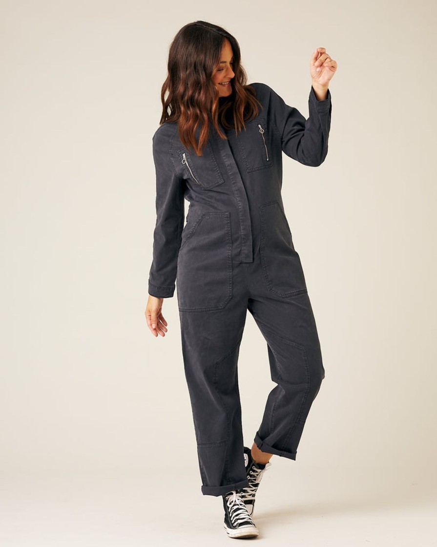 Jumpsuits & Dresses Beyond Nine | Hallie Cotton Coverall Ink