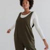 Jumpsuits & Dresses Beyond Nine | Laura 100% Organic Cotton Jumpsuit Olive