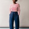 Tops & Bottoms Beyond Nine | Mabel Linen Trousers Navy