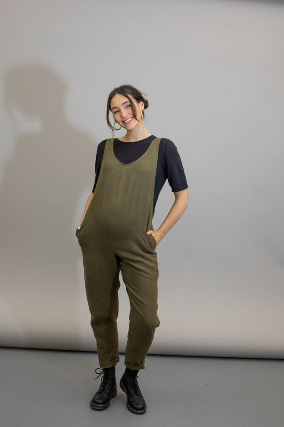 Jumpsuits & Dresses Beyond Nine | Linen Laura Khaki