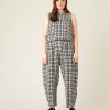 Tops & Bottoms Beyond Nine | Esme Linen Top Mono Check