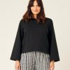 Tops & Bottoms Beyond Nine | Wren Cotton Jersey Top Black