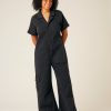 Jumpsuits & Dresses Beyond Nine | Charlie Denim Jumpsuit Washed Black