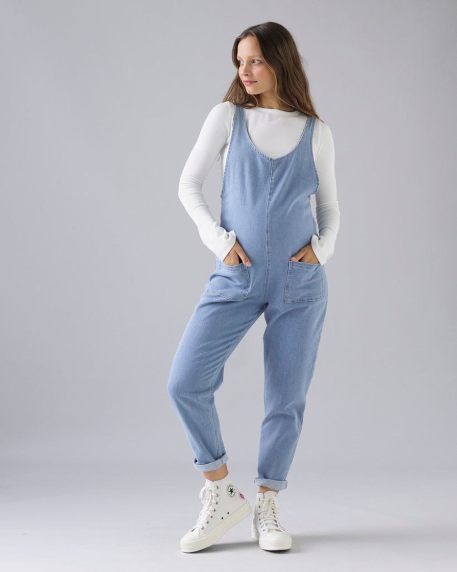 Jumpsuits & Dresses Beyond Nine | Lola Denim Jumpsuit - Light Blue Lightblue Denim