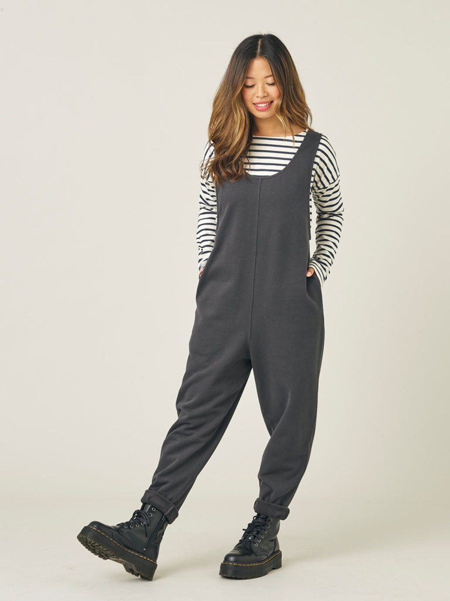 Jumpsuits & Dresses Beyond Nine | Laura 100% Organic Cotton Jumpsuit Slate