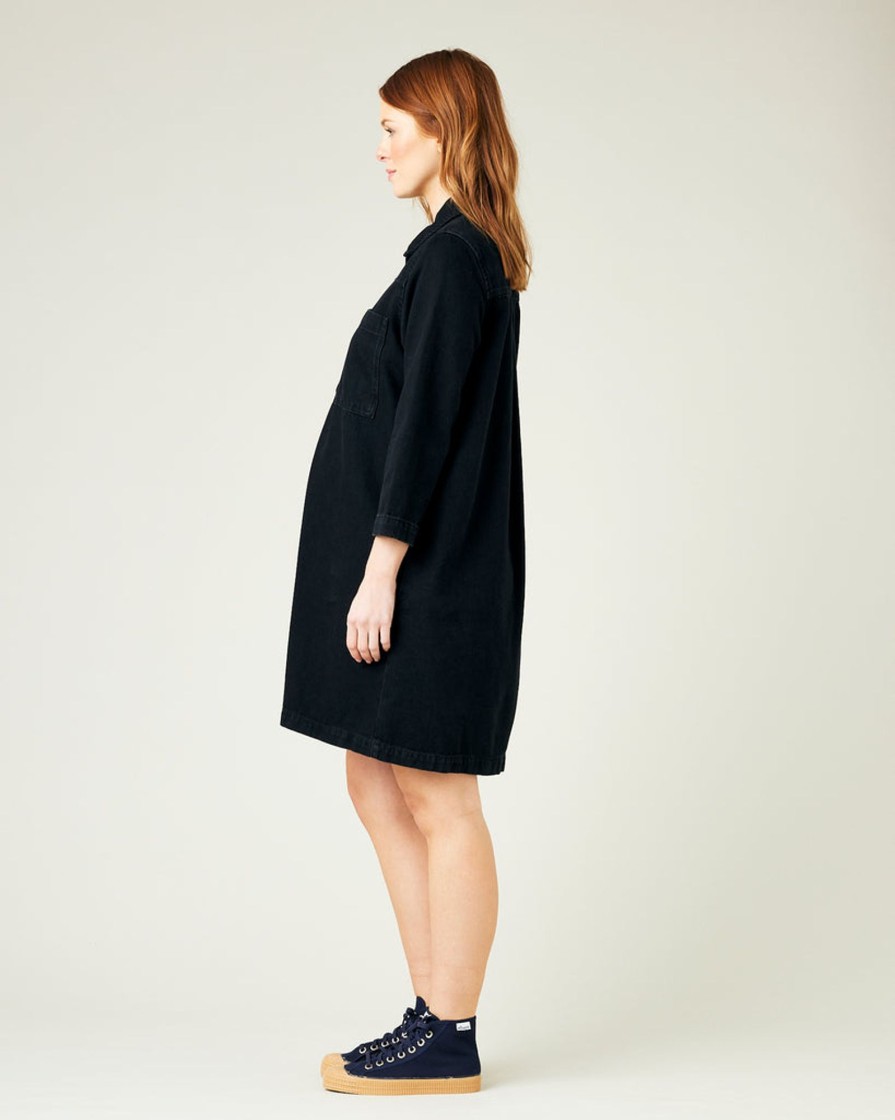 Jumpsuits & Dresses Beyond Nine | Drew Denim Dress Black