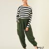 Tops & Bottoms Beyond Nine | Yoli Cupro Trousers Dark Green