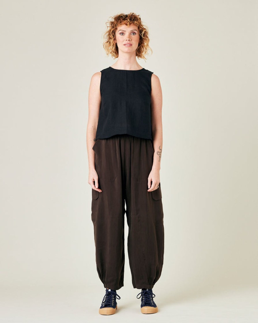 Tops & Bottoms Beyond Nine | Sylvie Cupro Trouser Espresso