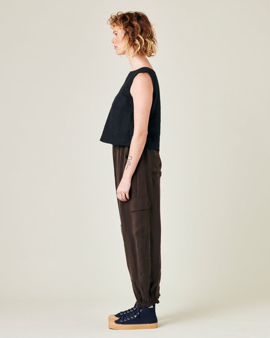 Tops & Bottoms Beyond Nine | Sylvie Cupro Trouser Espresso