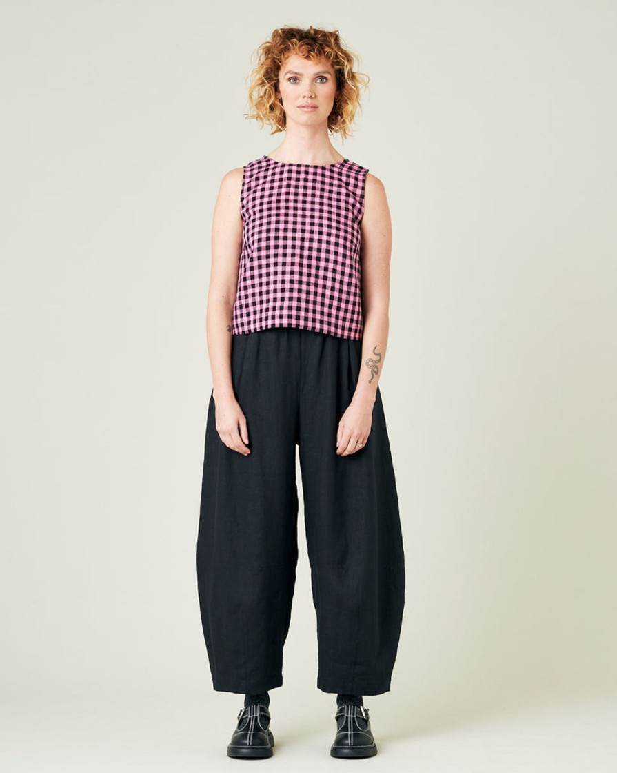 Tops & Bottoms Beyond Nine | Daisy Linen Trousers Black