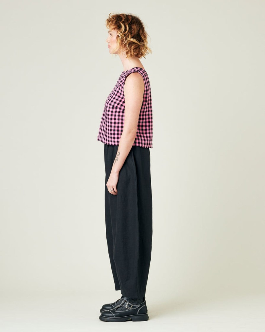 Tops & Bottoms Beyond Nine | Daisy Linen Trousers Black