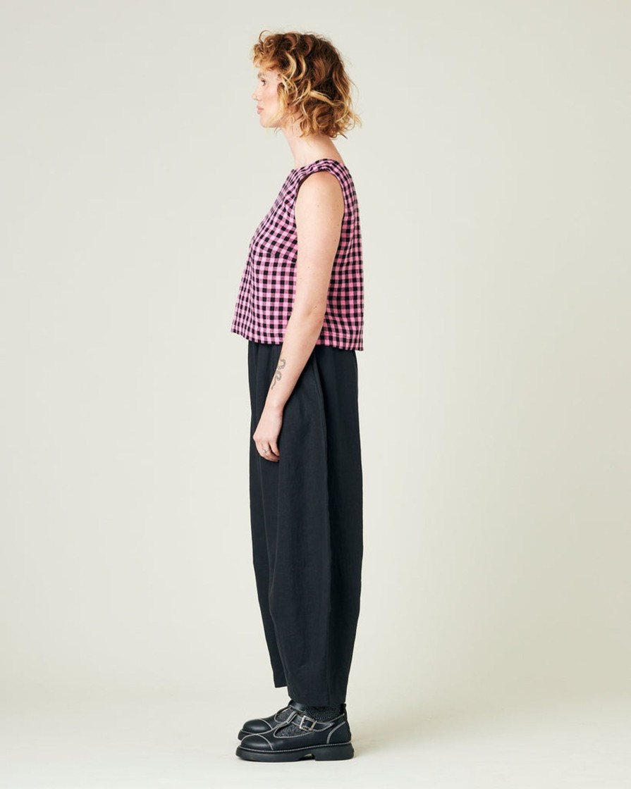 Tops & Bottoms Beyond Nine | Daisy Linen Trousers Black