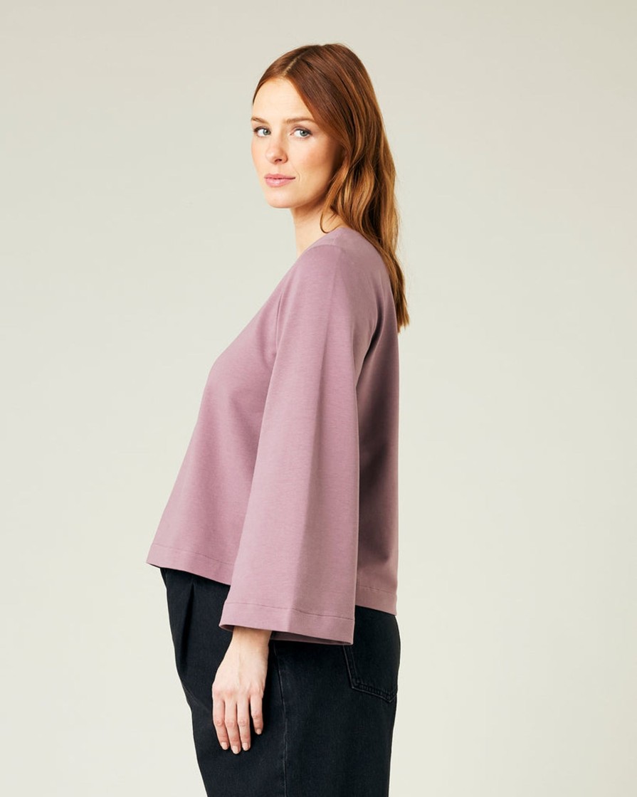 Tops & Bottoms Beyond Nine | Wren Cotton Jersey Top Dusty Mauve