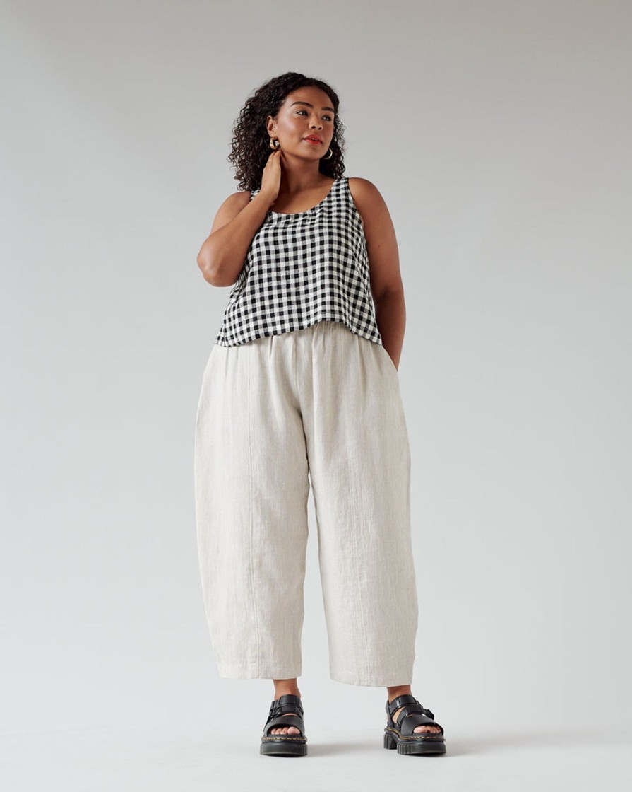 Tops & Bottoms Beyond Nine | Mabel Linen Trousers Natural