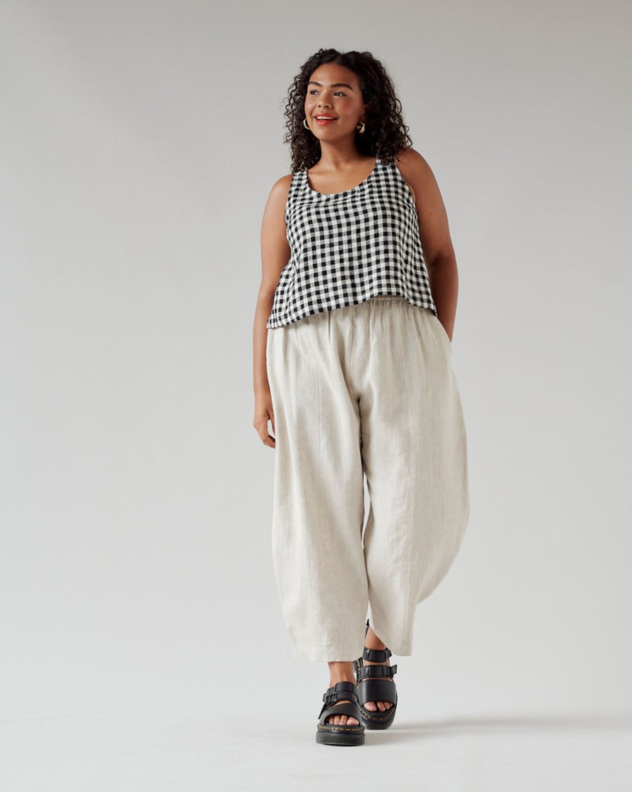 Tops & Bottoms Beyond Nine | Mabel Linen Trousers Natural