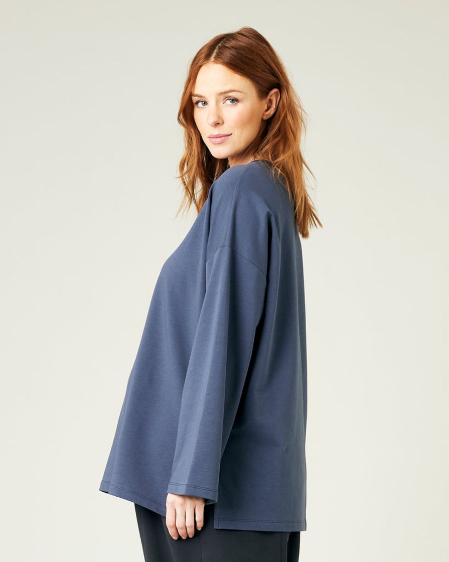 Tops & Bottoms Beyond Nine | Huxley Cotton Jersey Top Storm Blue