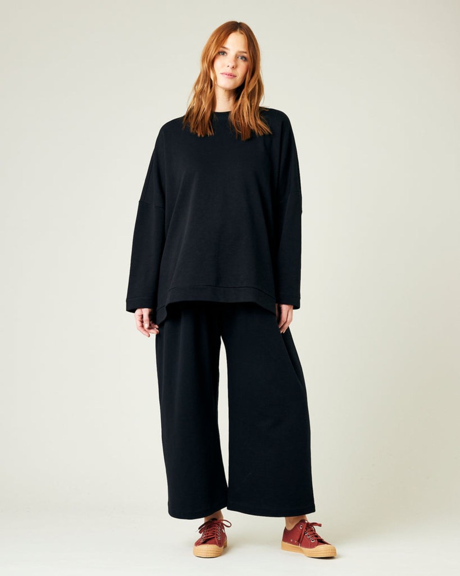 Tops & Bottoms Beyond Nine | Ruby Black Jersey Trousers