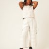 Tops & Bottoms Beyond Nine | Orla Wide Leg Linen Trousers Natural Gingham