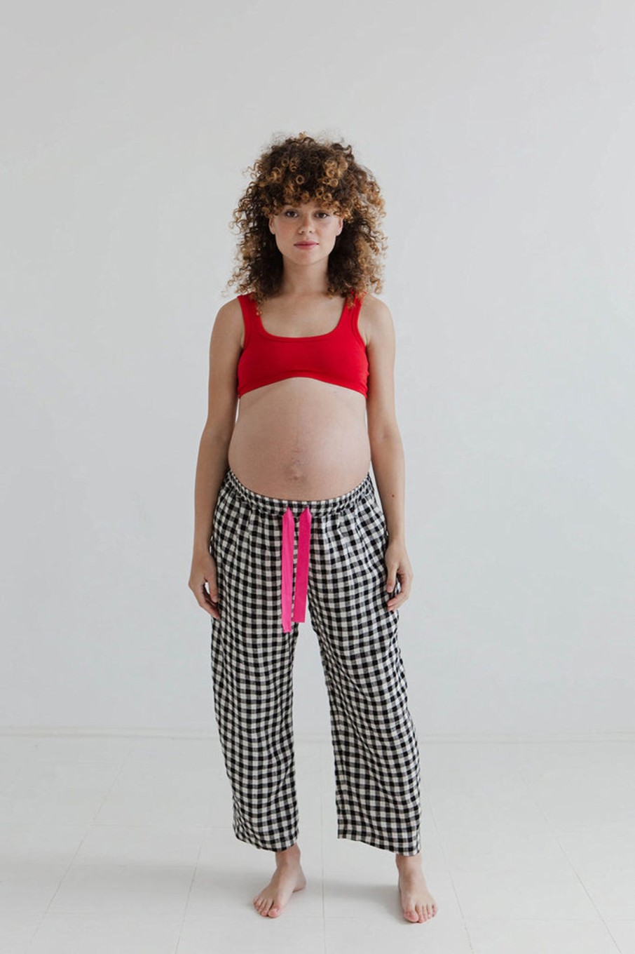 Tops & Bottoms Beyond Nine | Ultimate Pj Trousers Black And White Gingham