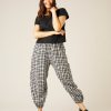 Tops & Bottoms Beyond Nine | Yoli Linen Trousers Mono Check