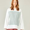 Tops & Bottoms Beyond Nine | Huxley Printed Cotton Jersey Top Off White