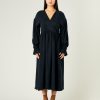 Jumpsuits & Dresses Beyond Nine | Finley Cupro Wrap Dress Black