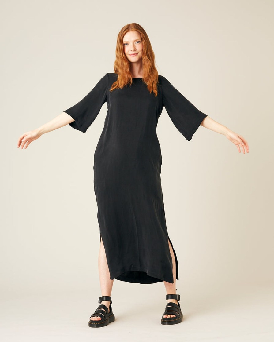 Jumpsuits & Dresses Beyond Nine | Juno Cupro Dress Black