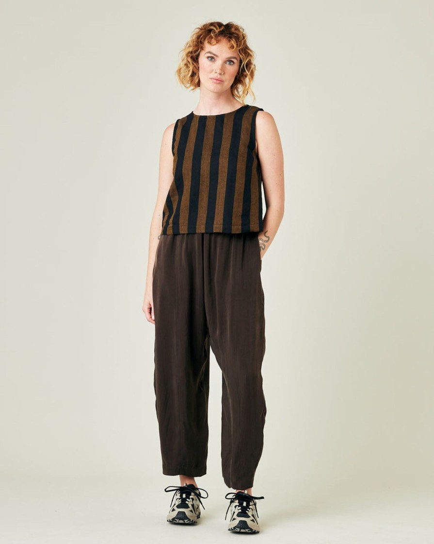 Tops & Bottoms Beyond Nine | Mabel Cupro Trousers Espresso