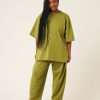 Tops & Bottoms Beyond Nine | Jude Short Drop Sleeve Top - Moss Green