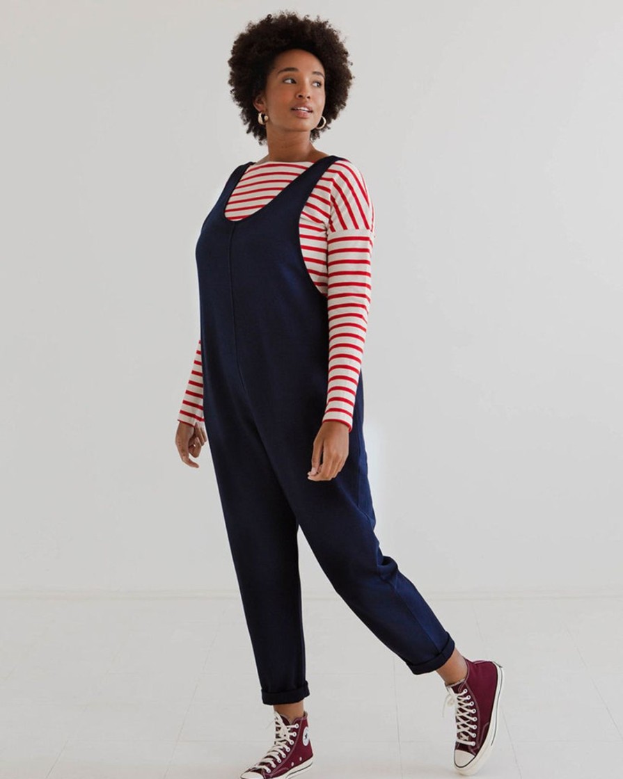 Jumpsuits & Dresses Beyond Nine | Laura 100% Organic Cotton Jumpsuit Navy